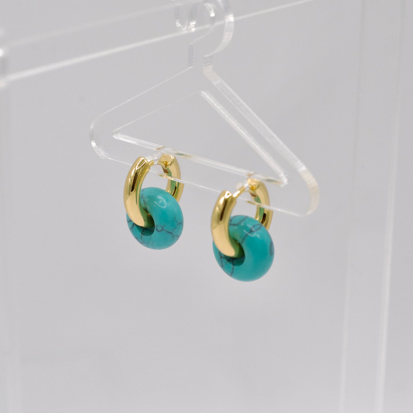 Turquoise Hoops