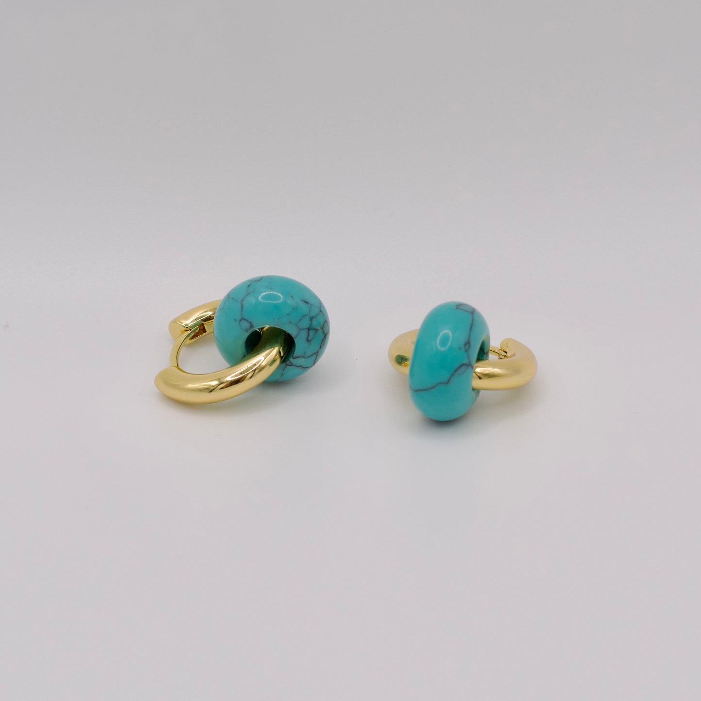 Turquoise Hoops